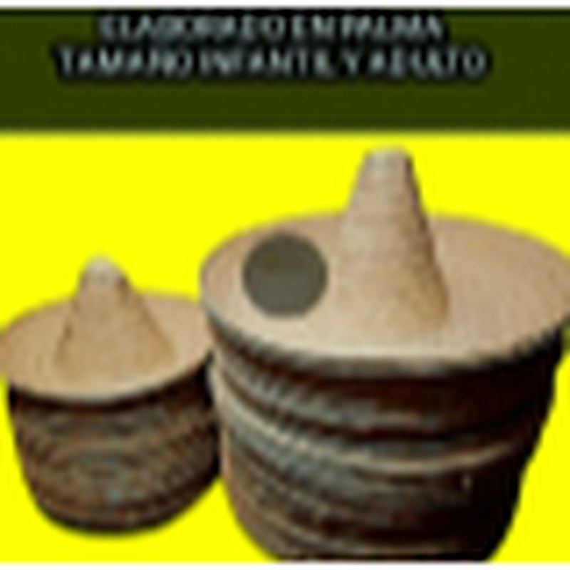 Sombrero de palma pico — Mediano y grande