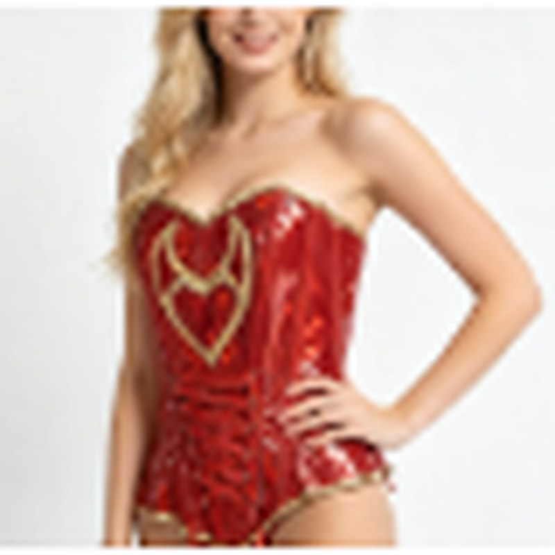 Corset rojo con oro — Dama unitalla